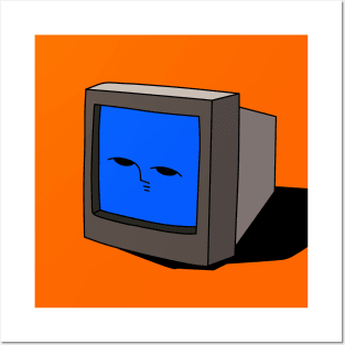 Television Face Retro Posters and Art